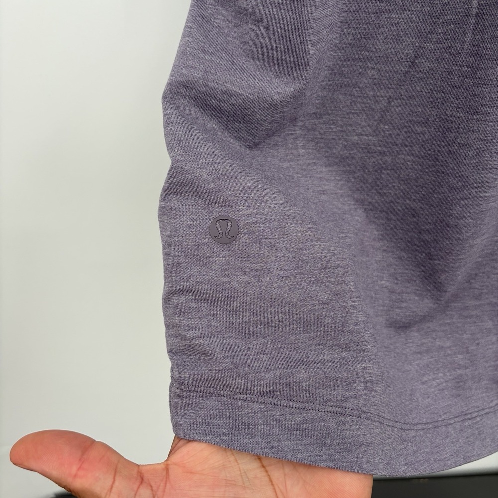 Lululemon Evolution Polo Shirt Mens M Purple Sage Short Sleeve Stretch Golf Prep - Picture 3 of 6